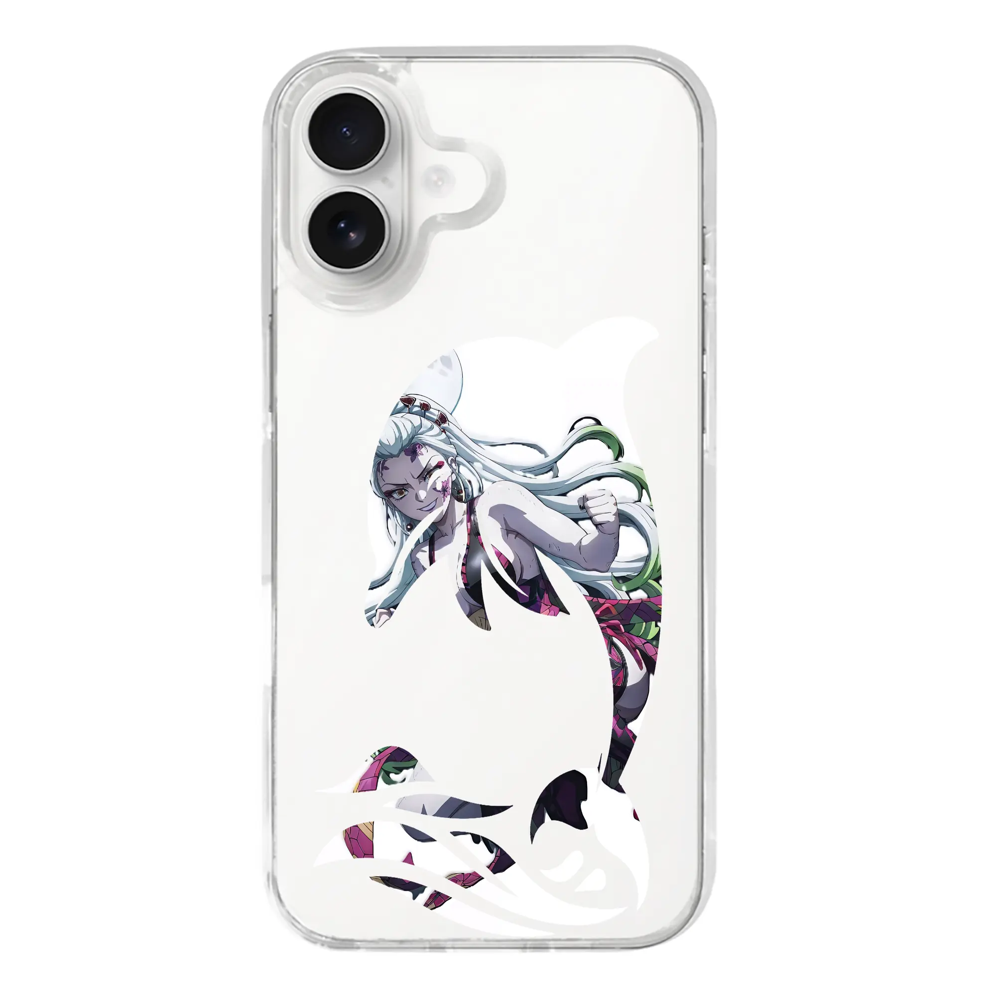 鬼滅の刃 グッズ,堕姫 - iPhone 17シリーズ 透明スマホケース – 薄型・耐衝撃・精密フィット保護カバー